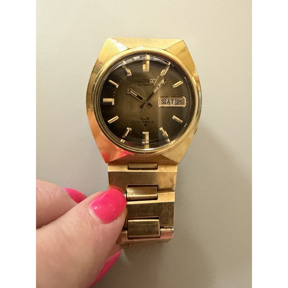 Vintage 1978 Seiko 37mm Gold Plated Men's Automatic Watch 6309-7009